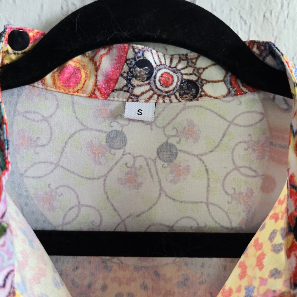 Colorful Boho Lightweight Unique Patterned Button… - image 6